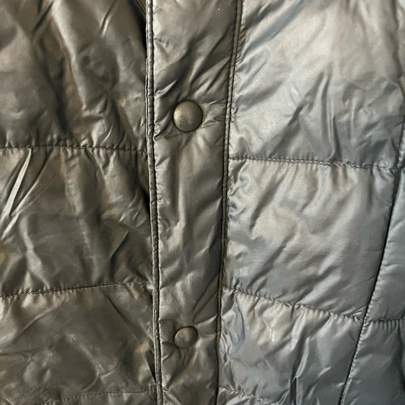 Vintage LL Bean Packable Puffer Jacket Mens Size Large Tall Black Snap Button - Picture 3 of 6